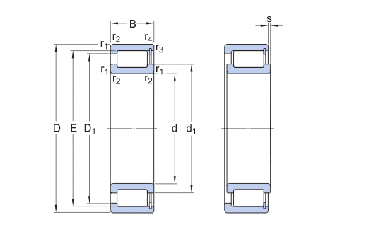 Skf Single Row Full Complement Cylindrical Roller Bearings Ncf 1872 V Skf Bearingnsk Bearing 3708